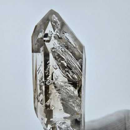 Enhydro Phantom Smoky Quartz Sceptre Tip 1x Bubble Goboboseb, Namibie 53*16*13mm 