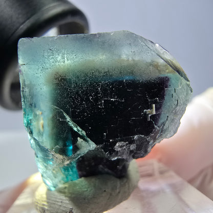 Phantom Fluorite cube parquetted, green purple Okorusu, Namibia 27*22*21mm 