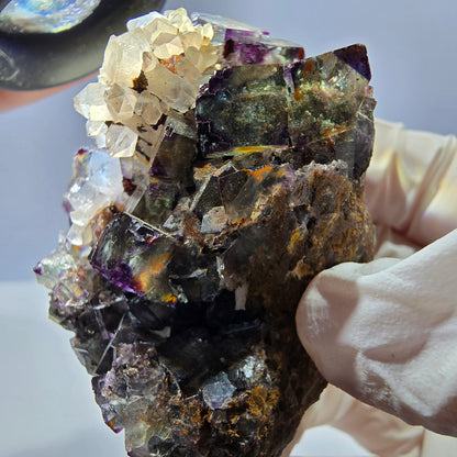 Cubes de fluorite fantôme transparente, spécimen de quartz, Okorusu zonal, Namibie, 58 x 48 x 44 mm 