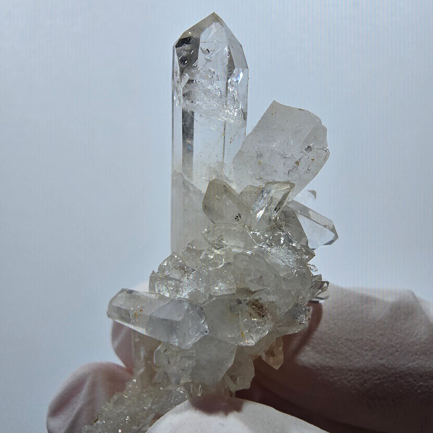 Spécimen de quartz transparent à double terminaison Streep Mine, Goboboseb, Namibie 45*22*25 mm 