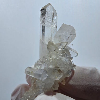 Spécimen de quartz transparent à double terminaison Streep Mine, Goboboseb, Namibie 45*22*25 mm 