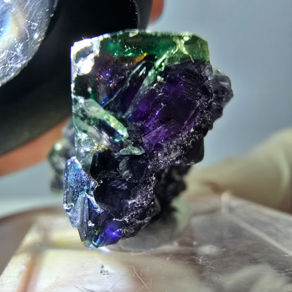 Phantom Fluorit Würfel Stufe, grün lila Okorusu, Namibia 24*19*16mm