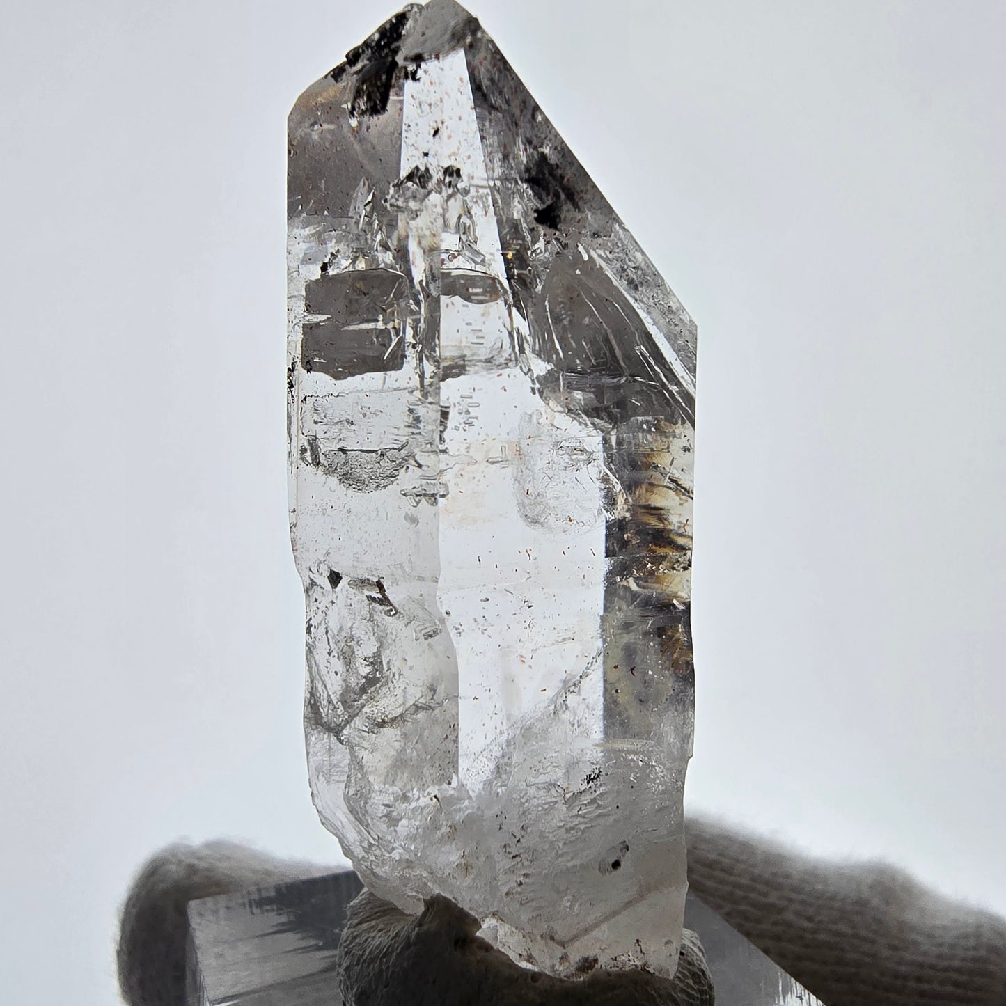 Sceptre squelette en quartz fumé Enhydro, 1 pochette bulle Saint-Valentin, Namibie 48 x 21 x 15 mm 
