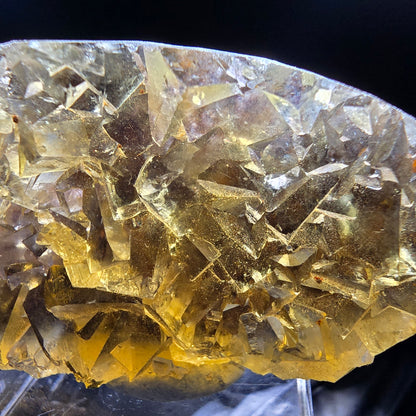 Honey Pocket Phantom Fluorite stage jaune bleu Okorusu namibie 50*28*14mm collection