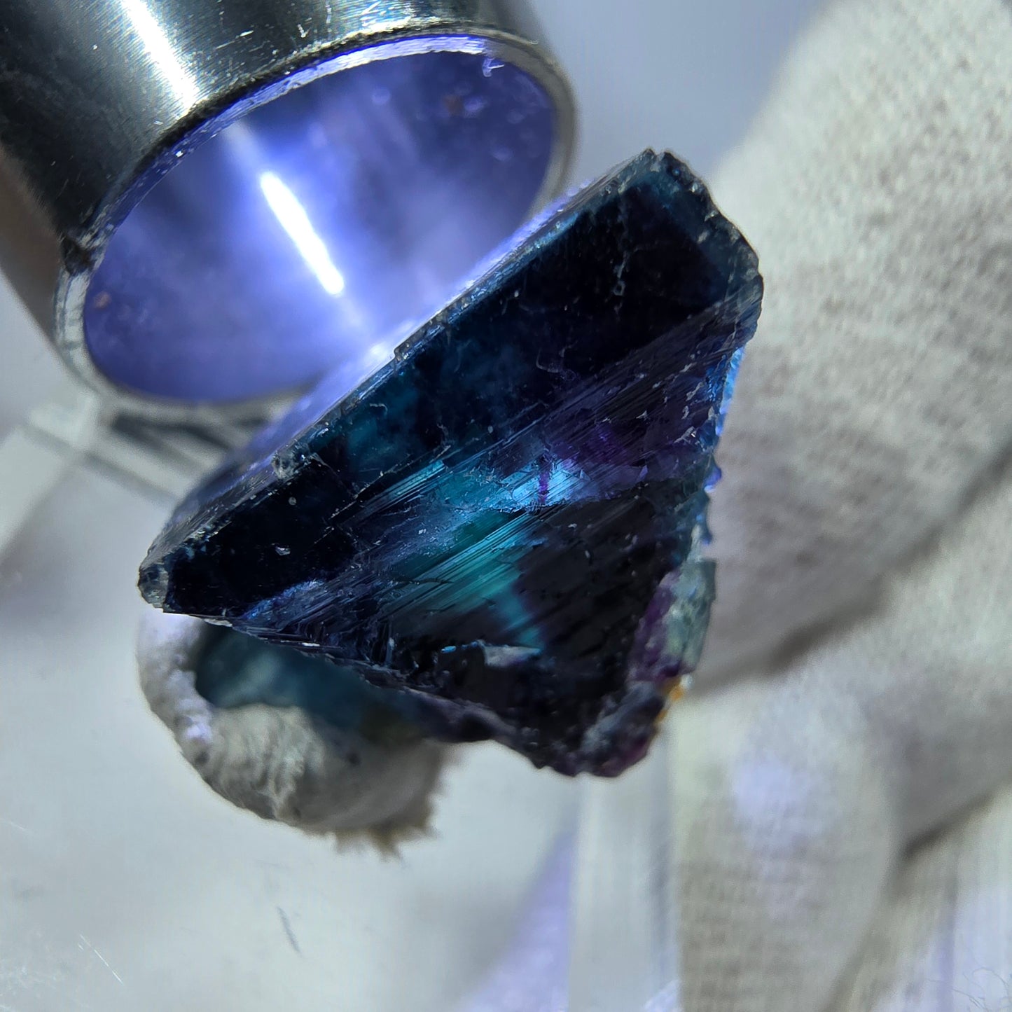 Phantom Fluorit Würfel Stufe, zonal - Neuer Fund! Okorusu, Namibia 21*19*15mm