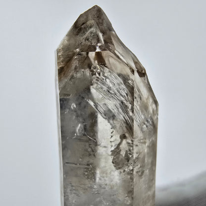 Enhydro Phantom Smoky Quartz Sceptre Tip 2x Bubble Goboboseb, Namibie 52*18*16mm 