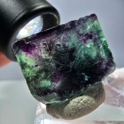 Phantom Fluorit Würfel parkettiert, grün lila Okorusu, Namibia 22*20*14mm