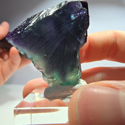 Fluorit Würfel Stufe, parkettiert grün lila 11:11 Angel Pocket Okorusu, Namibia 36*35*19mm