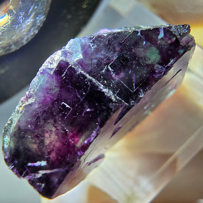 Phantom Fluorit Würfel Stufe, grün lila Okorusu, Namibia 22*17*14mm