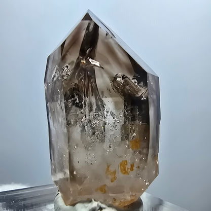Enhydro Phantom Smoky Quartz Scepter, 2x Bubble Goboboseb, Namibia 33*19*17mm 