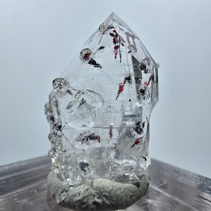 Harlequin Phantom Amethyst with Analcim Streep Mine, Goboboseb, Namibia 25*16*14mm 