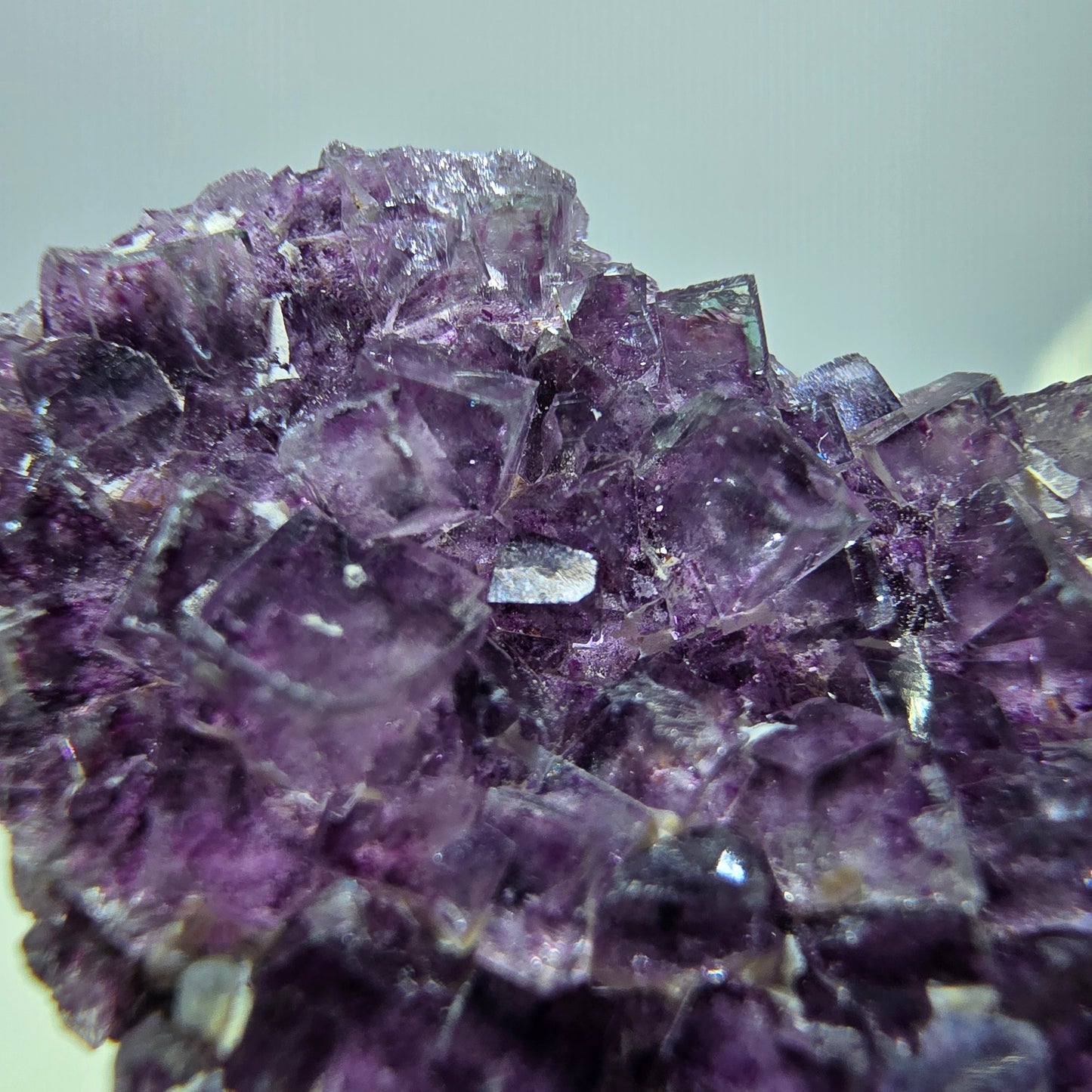 Rare spécimen de cube de fluorite fantôme, violet Okorusu, Namibie 34 x 26 x 10 mm 