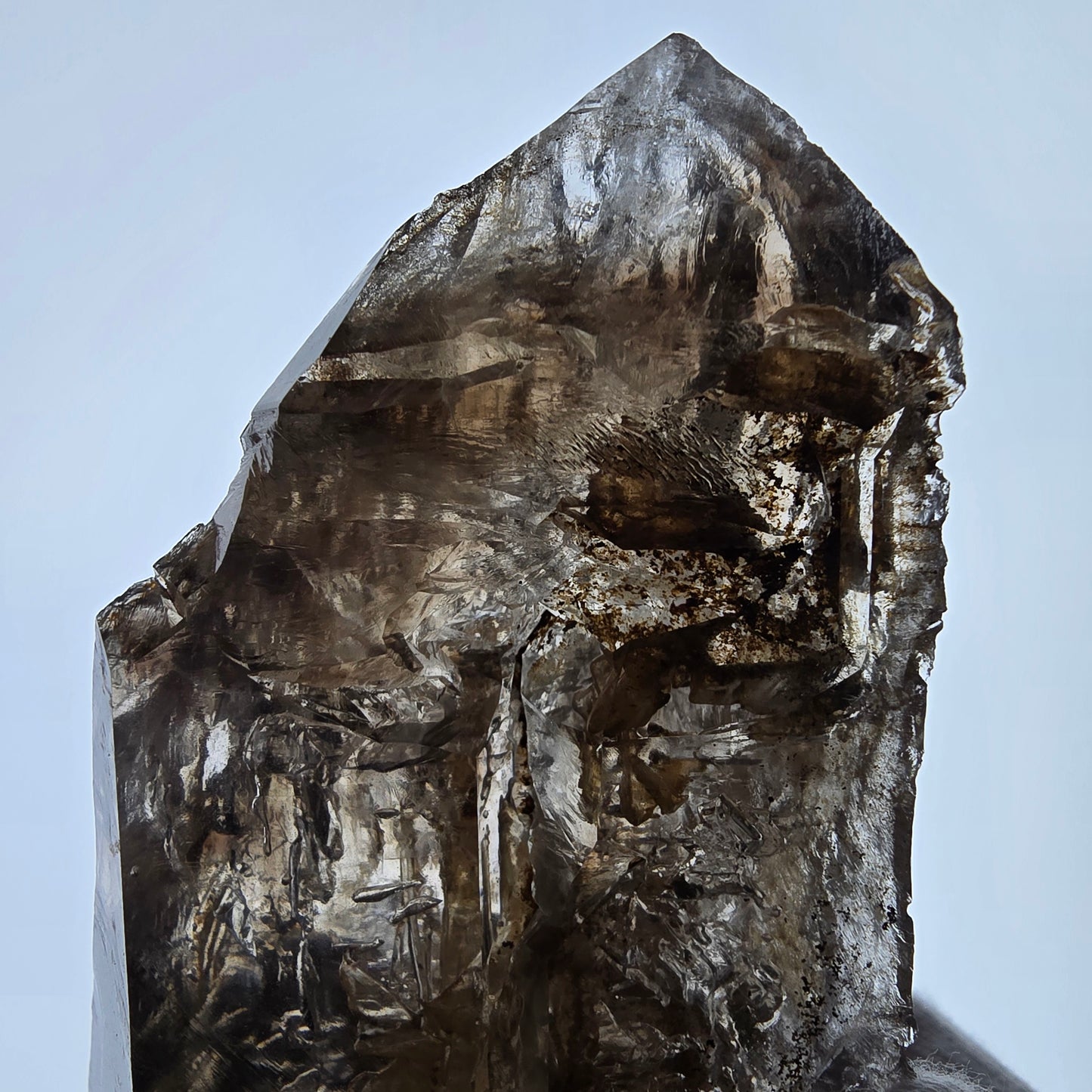 Enhydro Skeleton Smoky Quartz DT Scepter, 1x Bubble Valentine Pocket, Namibia 126*59*39mm 