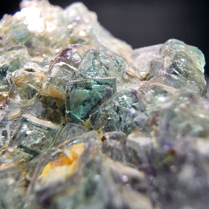 Vert fluorite fantôme sur spécimen de tourmaline Schörl Erongo Namibie 55*34*33mm