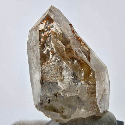 Enhydro Phantom Rauchquarz Zepter Spitze 2x Blase Goboboseb, Namibia 48*25*23mm