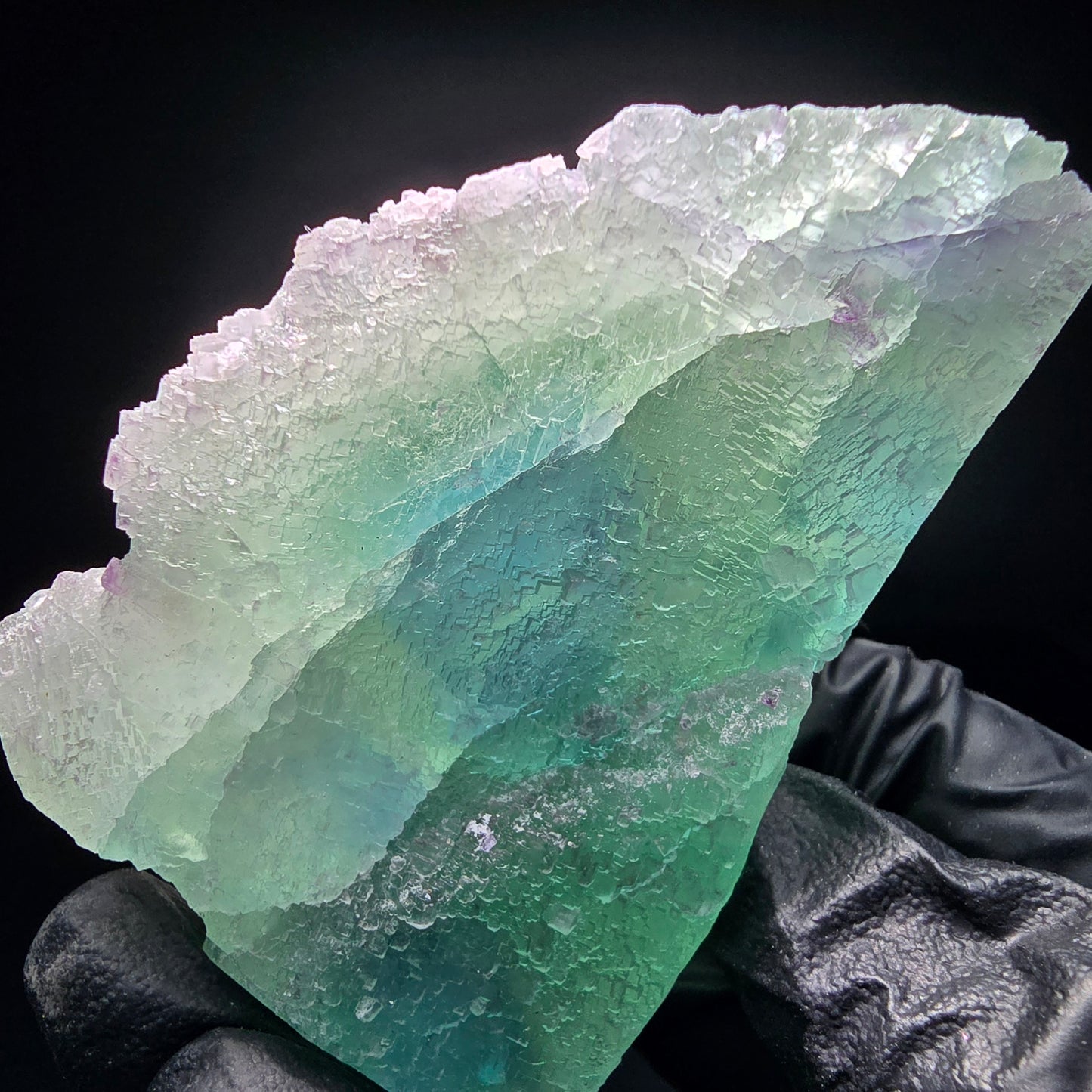 Zonare Phantom Fluorite Cube Stepped Omehane, Namibie 75*47*26mm Collection