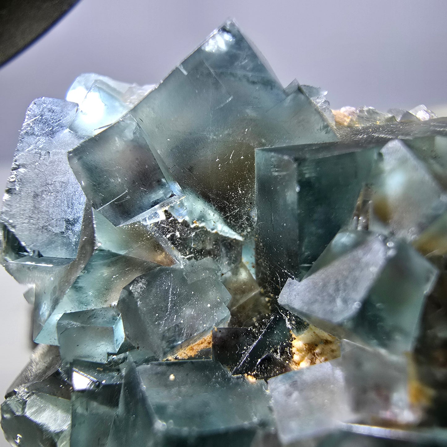 Rare spécimen de cube de fluorite fantôme, vert-brun, Okorusu, Namibie, 46 x 37 x 21 mm 