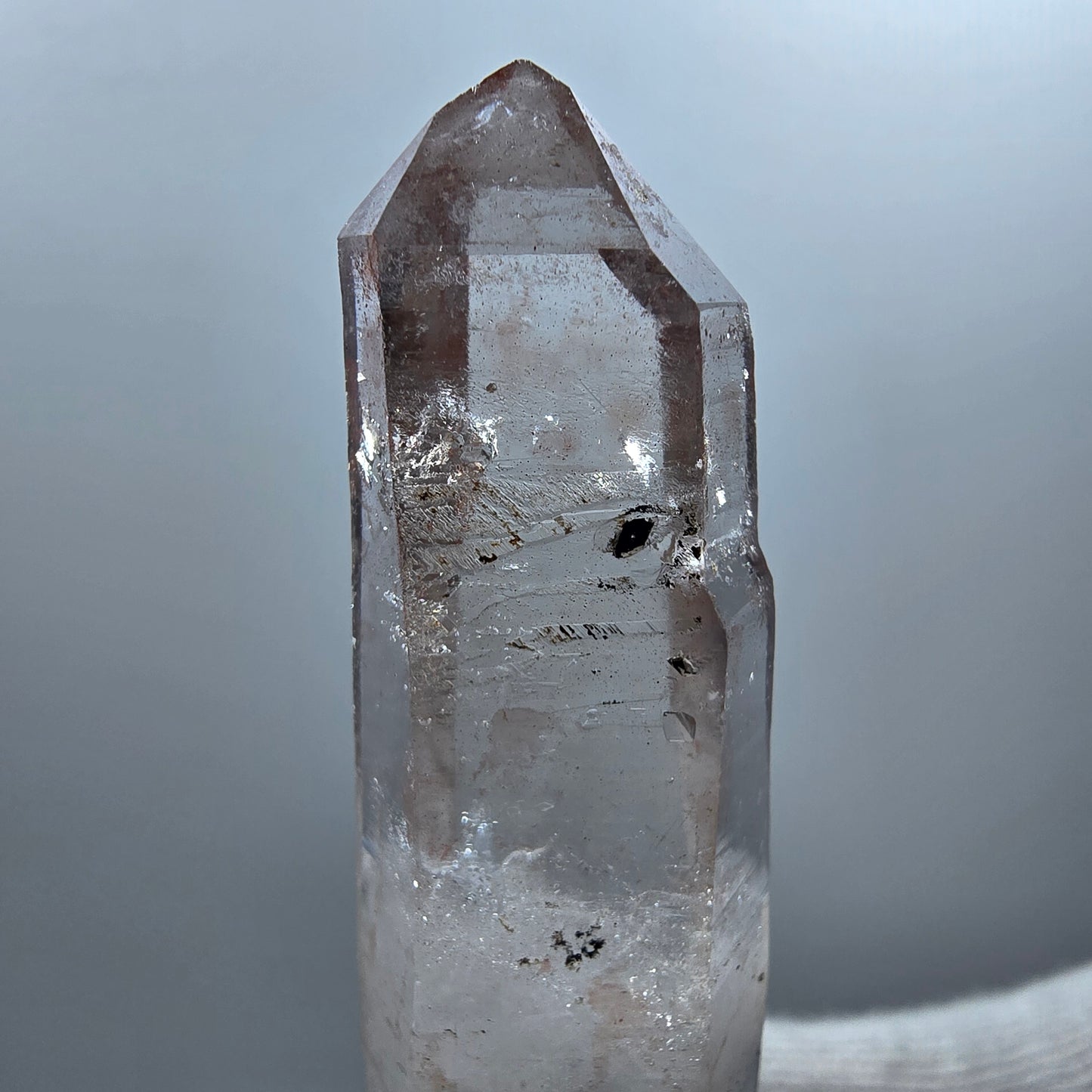 Lemurian Phantom Smoky Quartz DT Scepter Stage Valentine Pocket Goboboseb Namibie 70*19*14mm 