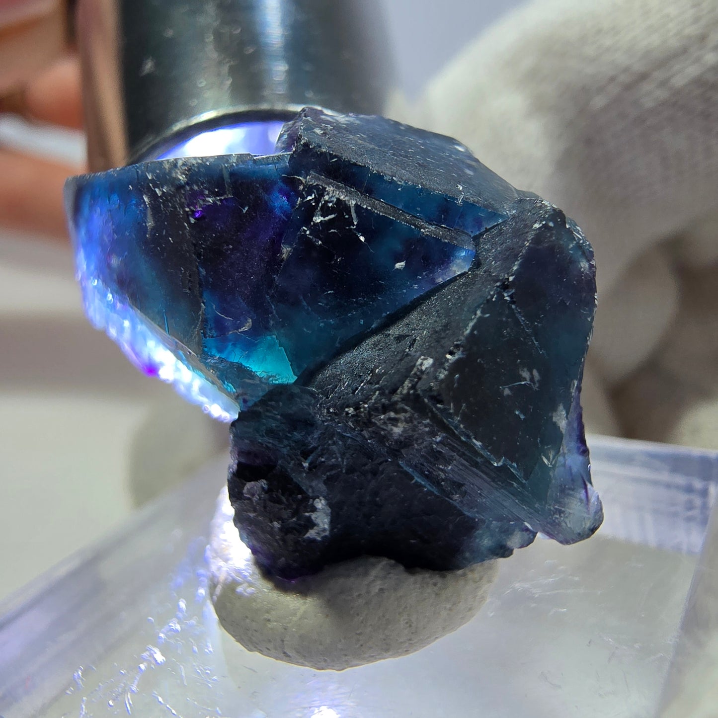 Phantom Fluorit Würfel Stufe, zonal - Neuer Fund! Okorusu, Namibia 27*20*14mm