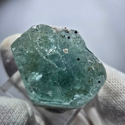 Seltener Aquamarin X mit Schörl Turmalin Erongo, Namibia 26*25*20mm