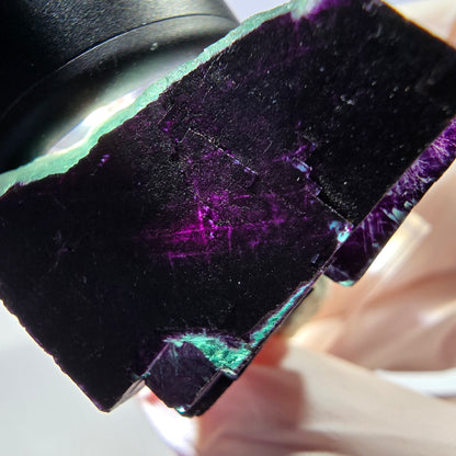 Phantom Fluorit Würfel Stufe grün lila zonal 11:11 Angel Pocket, Namibia 32*25*23mm