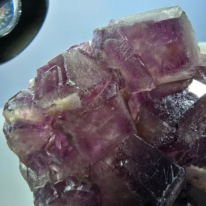 Phantom Fluorit Würfel Stufe, parkettiert pink gelb Okorusu, Namibia 86*53*21mm