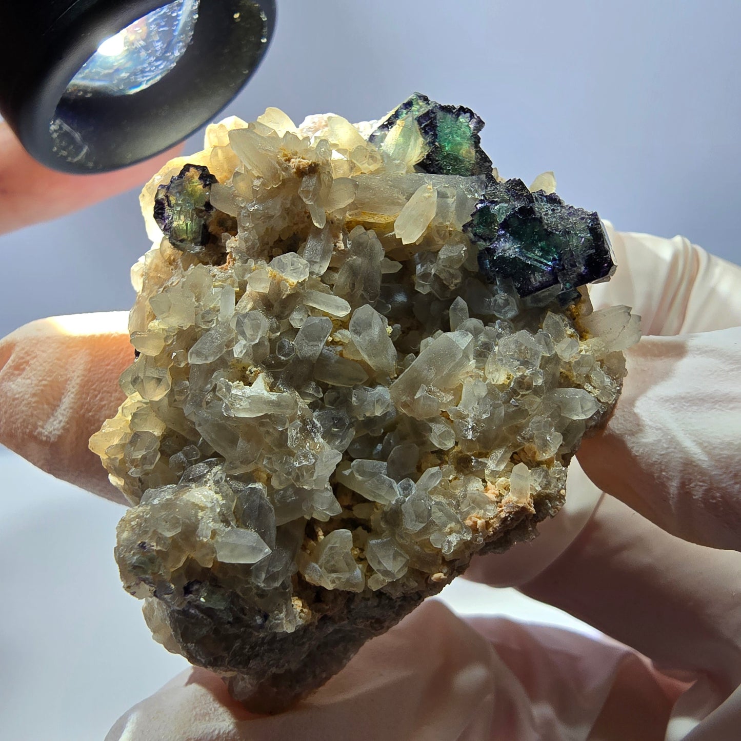 Cubes de fluorite fantôme transparente, spécimen de quartz, Okorusu zonal, Namibie, 48 x 39 x 17 mm 