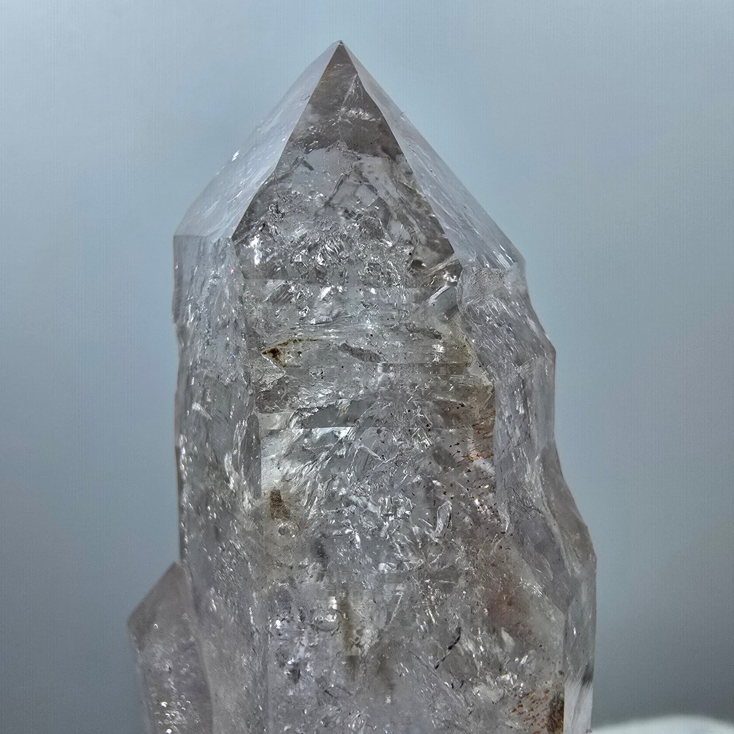Sceptre d'améthyste squelette lémurien Enhydro, 2 pièces, Bubble Valentine Pocket Gob. Namibie 77 x 29 x 22 mm 