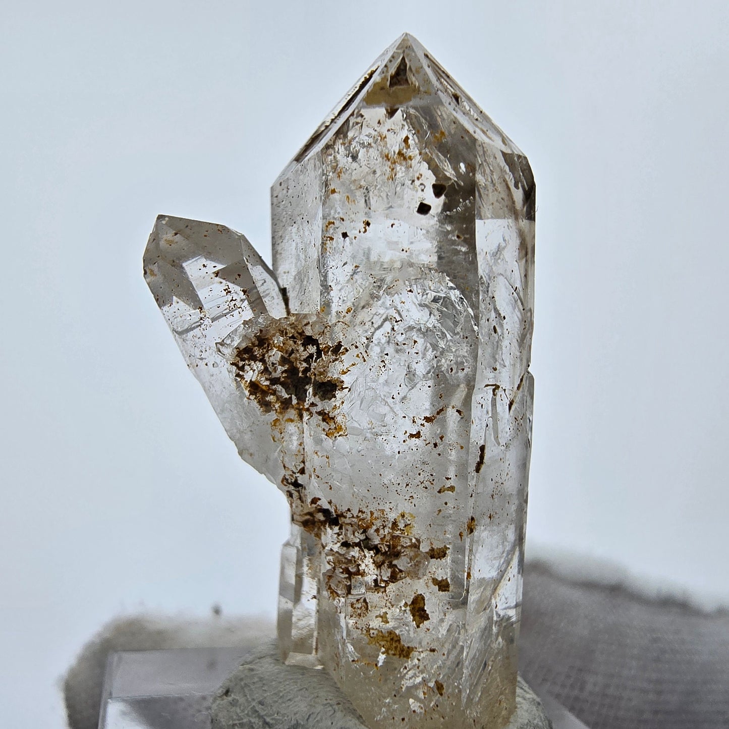Embouts de sceptre à quartz fumé Enhydro Phantom 1x Bubble Goboboseb, Namibie 38*16*19mm 