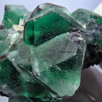 Rare Phantom Fluorite zonal, Schorl Tourmaline Hyalite Erongo, Namibia 79*70*56mm 