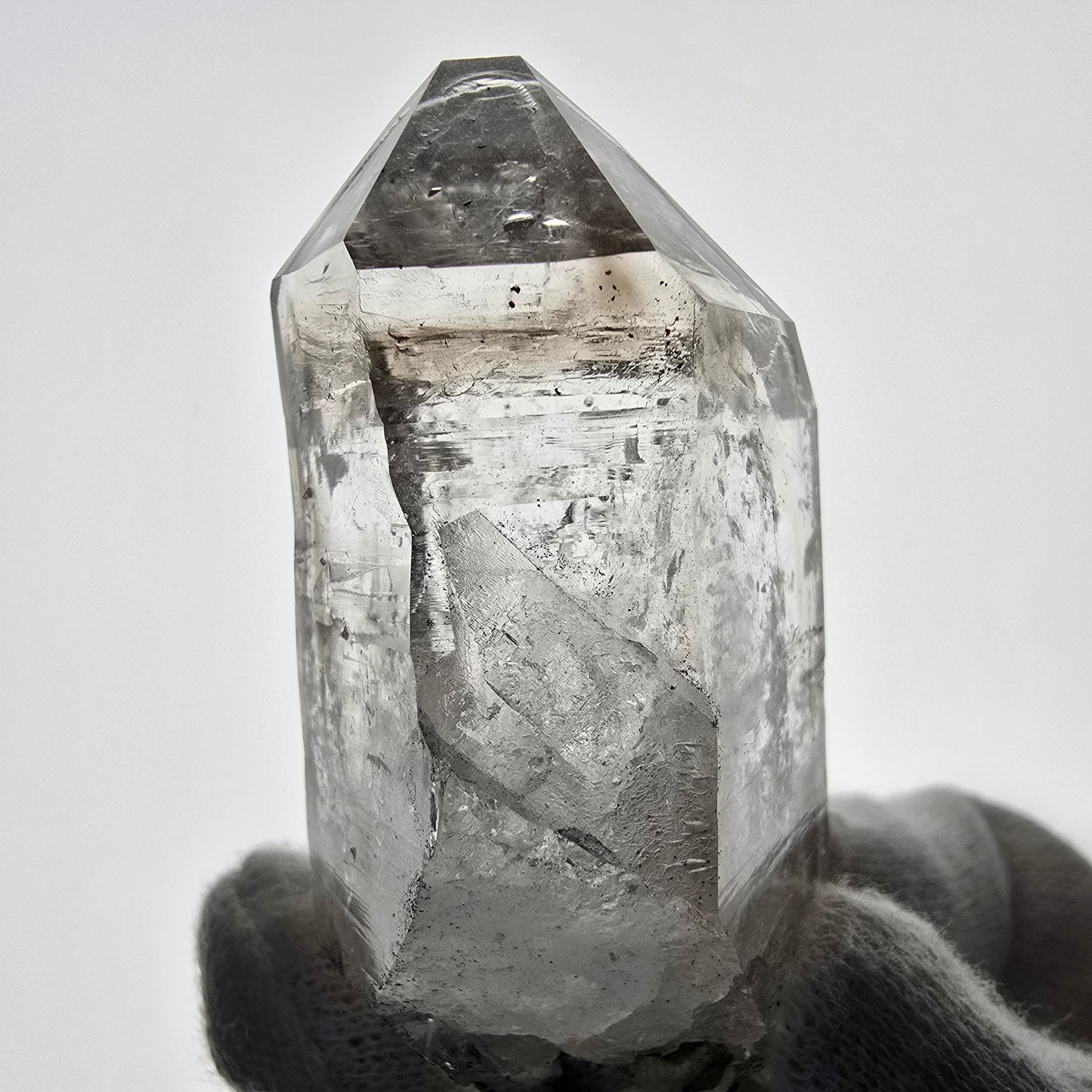 Enhydro Skeleton Smoky Quartz DT Scepter, 1x Bubble Valentine Pocket, Namibia 65*30*28mm 