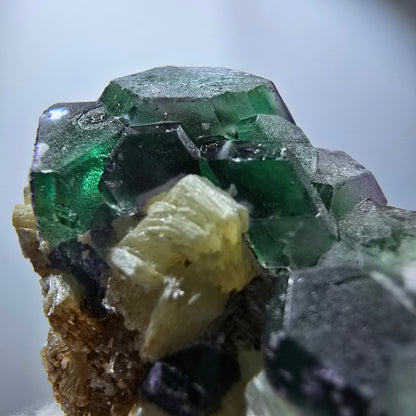 Phantom Fluorite Cube hexagonal, zonal Muscovite specimen Erongo Namibia 49*29*26mm 