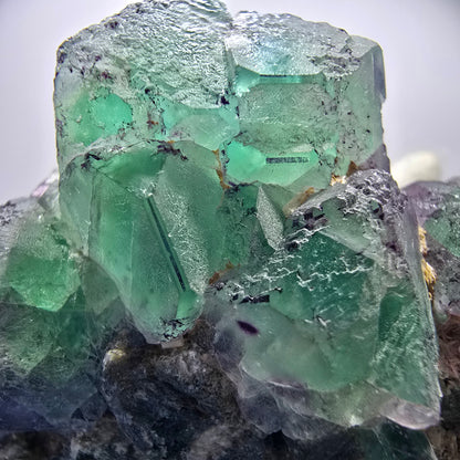 Phantom Fluorite zonal, Muscovite, Schorl Tourmaline specimen Erongo Namibia 62*48*33mm 