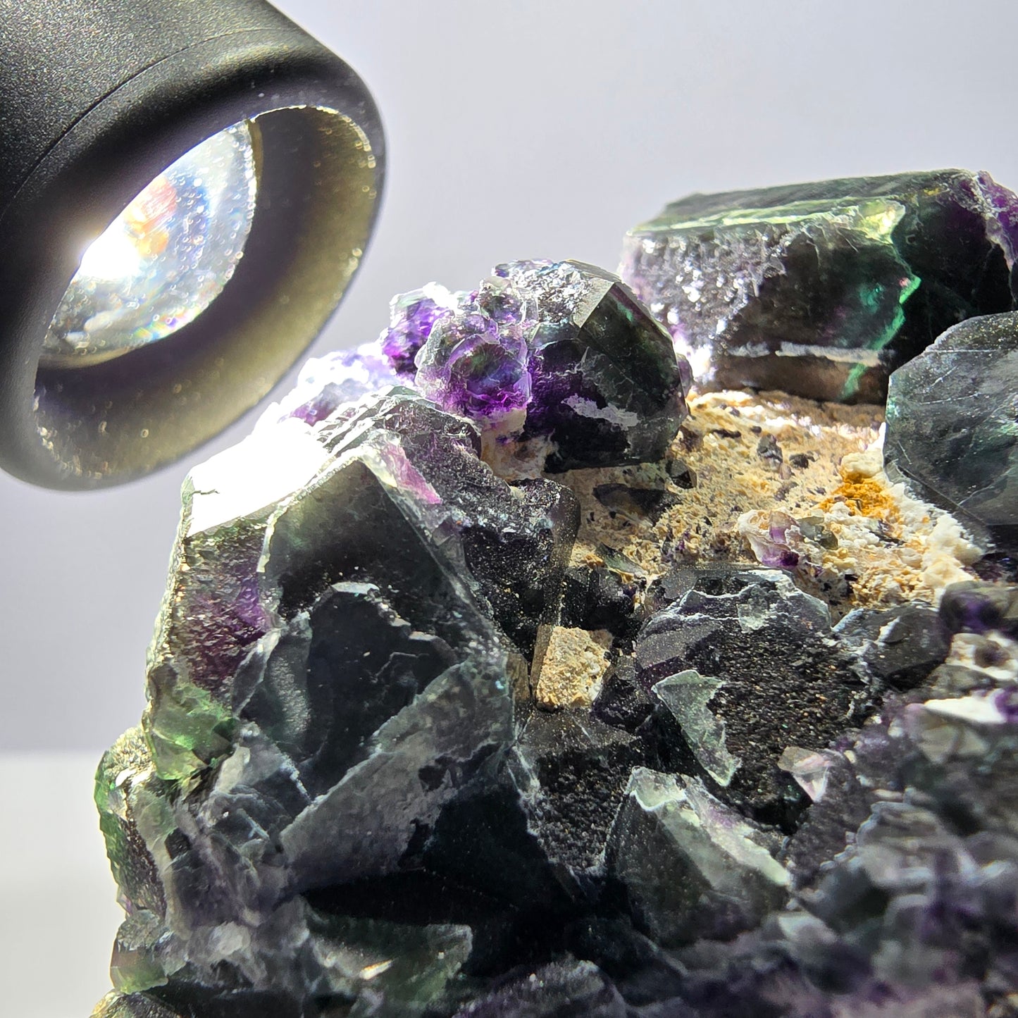 Große Fluorit Würfel Stufe, grün lila zonal Erongo Namibia 105*68*48mm