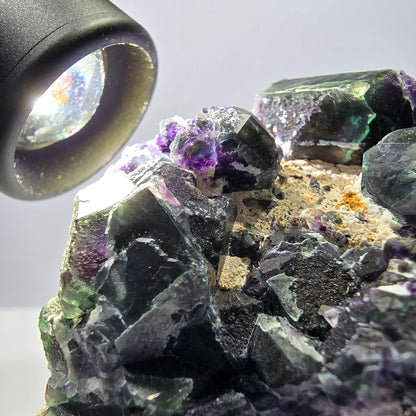Große Fluorit Würfel Stufe, grün lila zonal Erongo Namibia 105*68*48mm