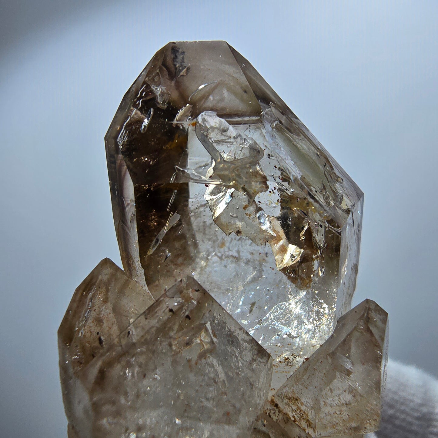 Clear Phantom Smoky Quartz Scepter Cluster Goboboseb, Namibia 42*29*24mm 