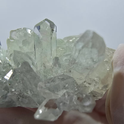 Spécimen de quartz clair, de préhnite et de calcite Streep Mine, Goboboseb, Namibie 37*29*17 mm 