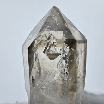 Enhydro Phantom Smoky Quartz Sceptre Tip 1x Bubble Goboboseb, Namibie 38*19*16mm 