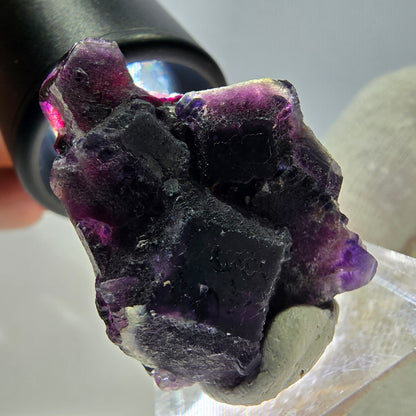 Spécimen de cube de fluorite fantôme, violet Okorusu, Namibie 33 x 22 x 13 mm 