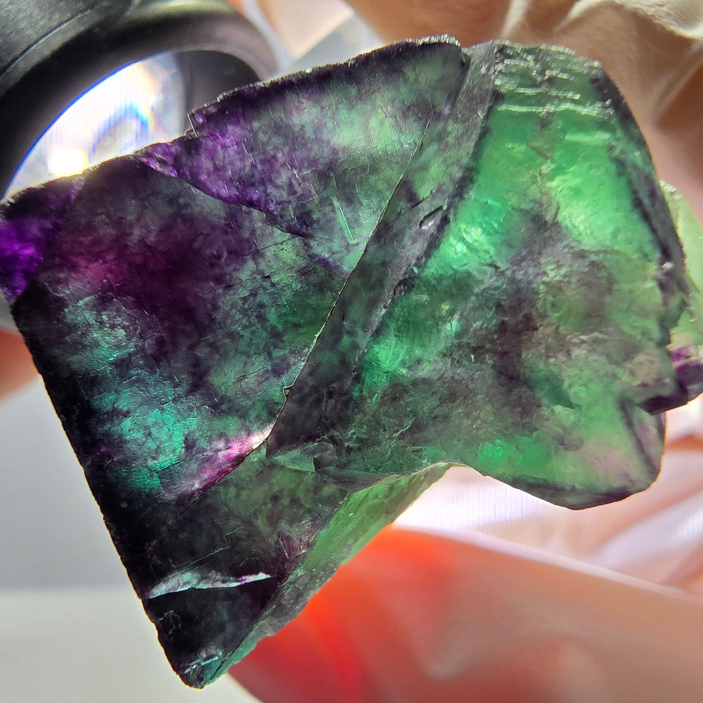 Rare Fluorite Cube Specimen, green purple Okorusu, Namibia 34*32*23mm 