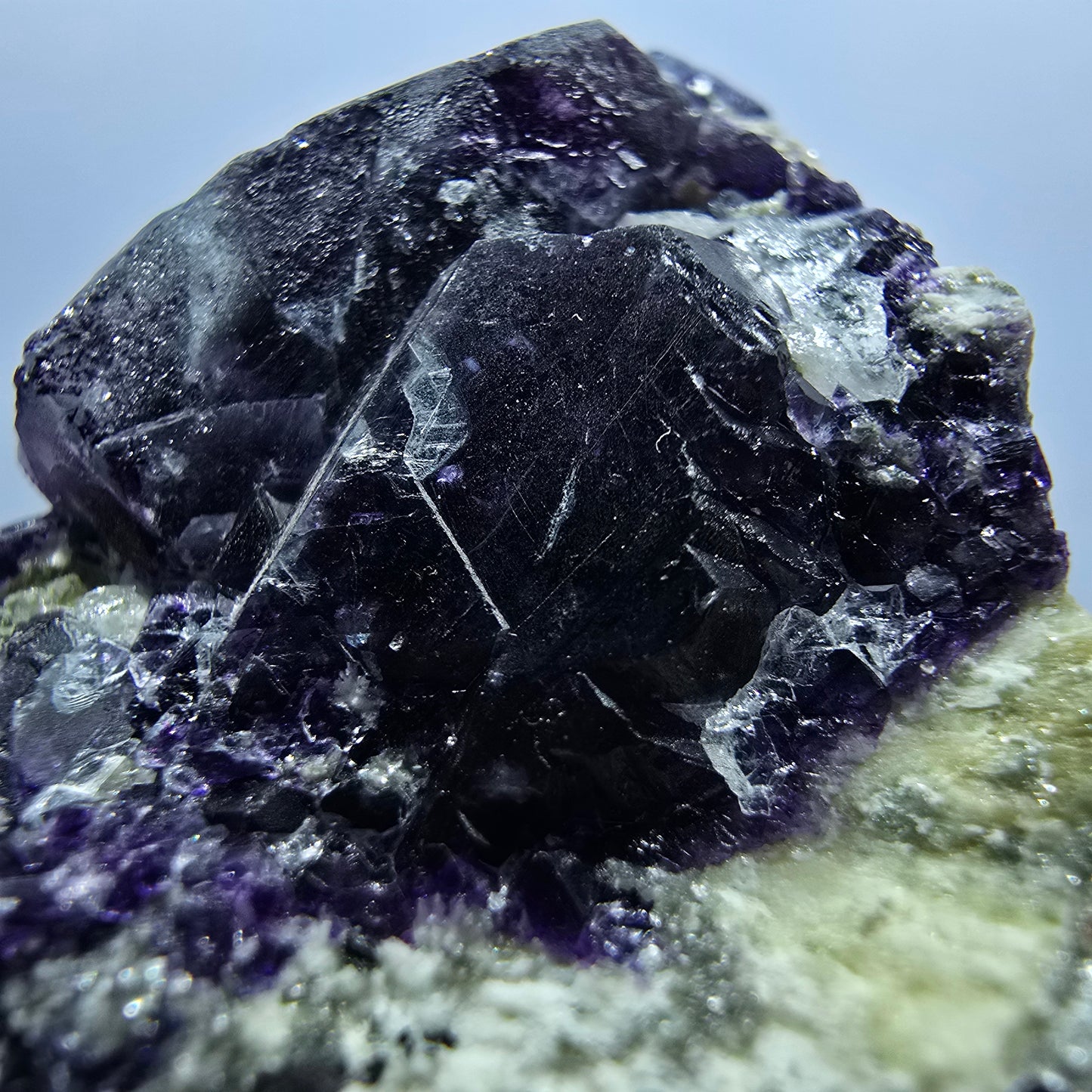 Cube de fluorite fantôme, spécimen d'orthose, Erongo, Namibie, 52 x 41 x 30 mm 