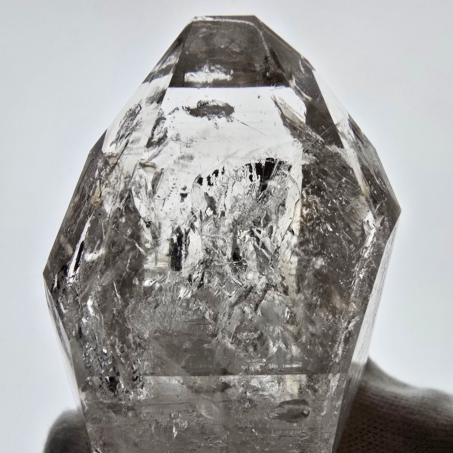 Enhydro Skeleton Phantom Smoky Quartz Scepter, 2x Bubble Valentine Pocket, Namibia 76*44*32mm 