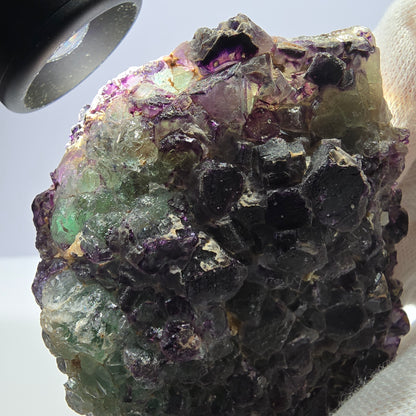 Grands cubes de fluorite vert violet zonal, spécimen d'hyalite Erongo, Namibie 96*67*42mm 