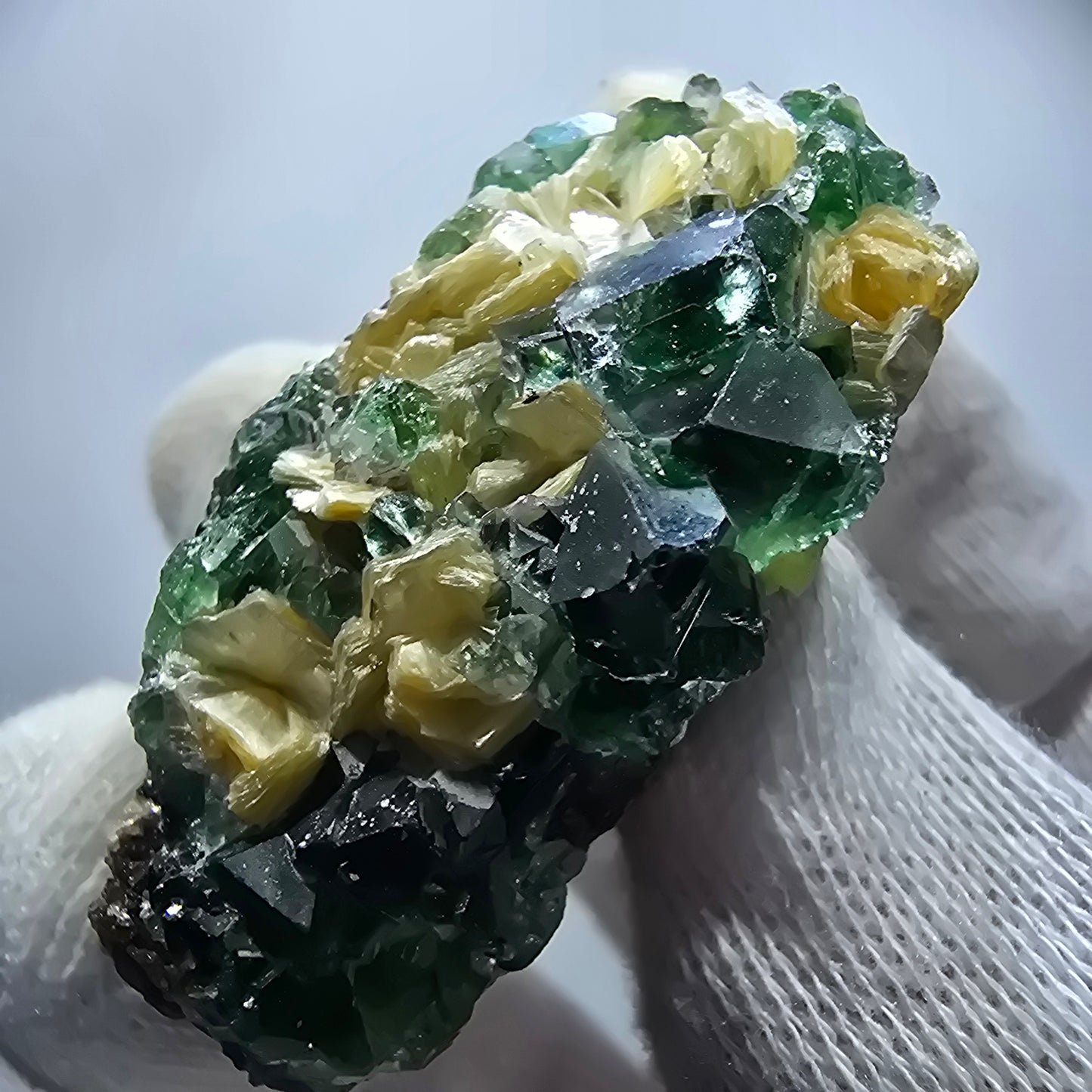 Rare Phantom Fluorite Cubes, Muscovite Specimen Erongo, Namibia 51*31*24mm 