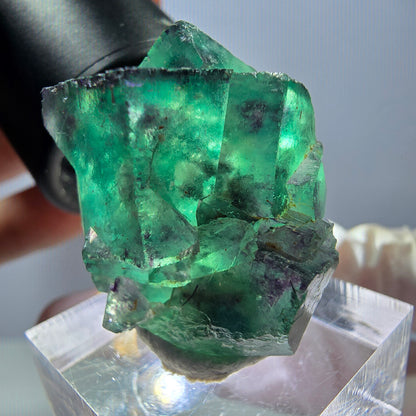 Rare Fluorite Cube Specimen, green purple Okorusu, Namibia 33*26*22mm 