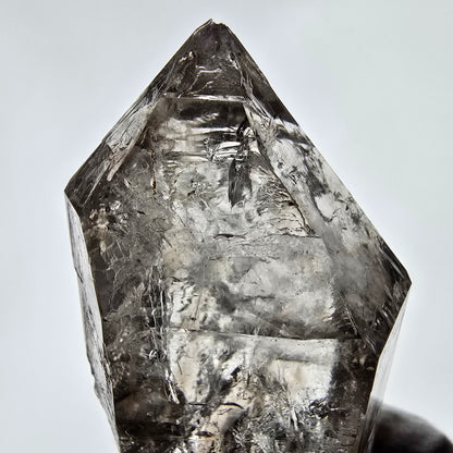 XL Enhydro Skeleton Smoky Quartz DT Scepter, Large Bubble Valentine Pocket, Namibia 135*46*32mm 