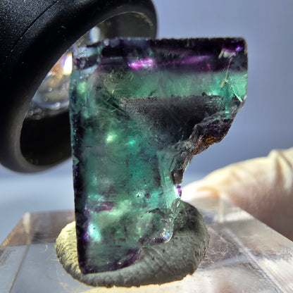 Phantom Fluorit Würfel parkettiert, grün lila Okorusu, Namibia 18*15*15mm