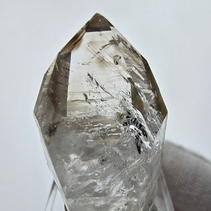 Enhydro Phantom Smoky Quartz Sceptre Tip 1x Bubble Goboboseb, Namibie 40*22*19mm 