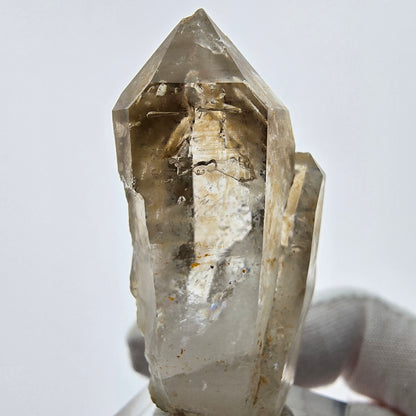 Enhydro Phantom Smoky Quartz Sceptre Tip 1x Bubble Goboboseb, Namibie 52*27*17mm 