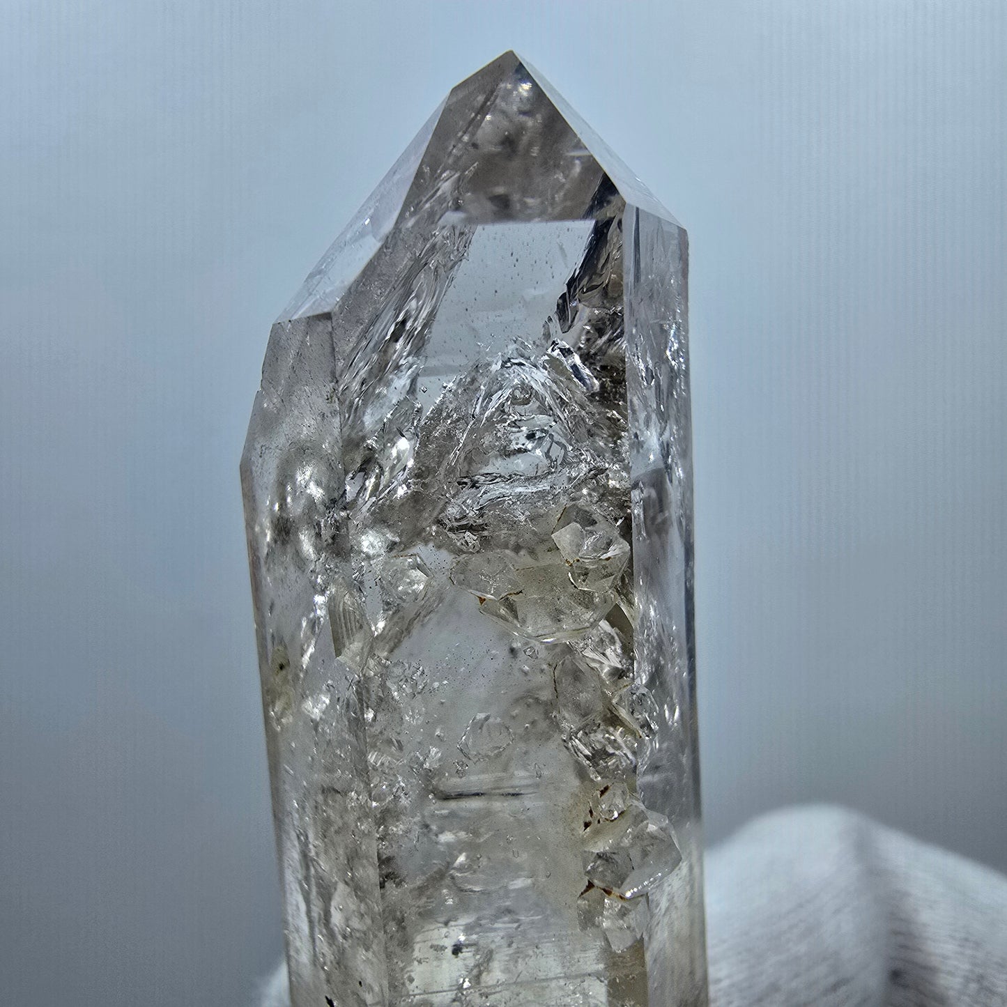 Enhydro Phantom Smoky Quartz, 2x Bubble (large) Valentine Pocket Goboboseb Namibia 66*20*20mm 